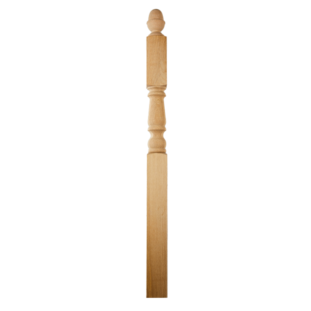 Oak colonial newel post 
