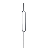 Oval tubular square baluster