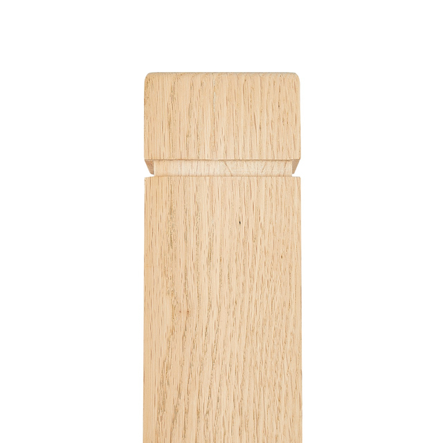 Oak Square Newel post with groove